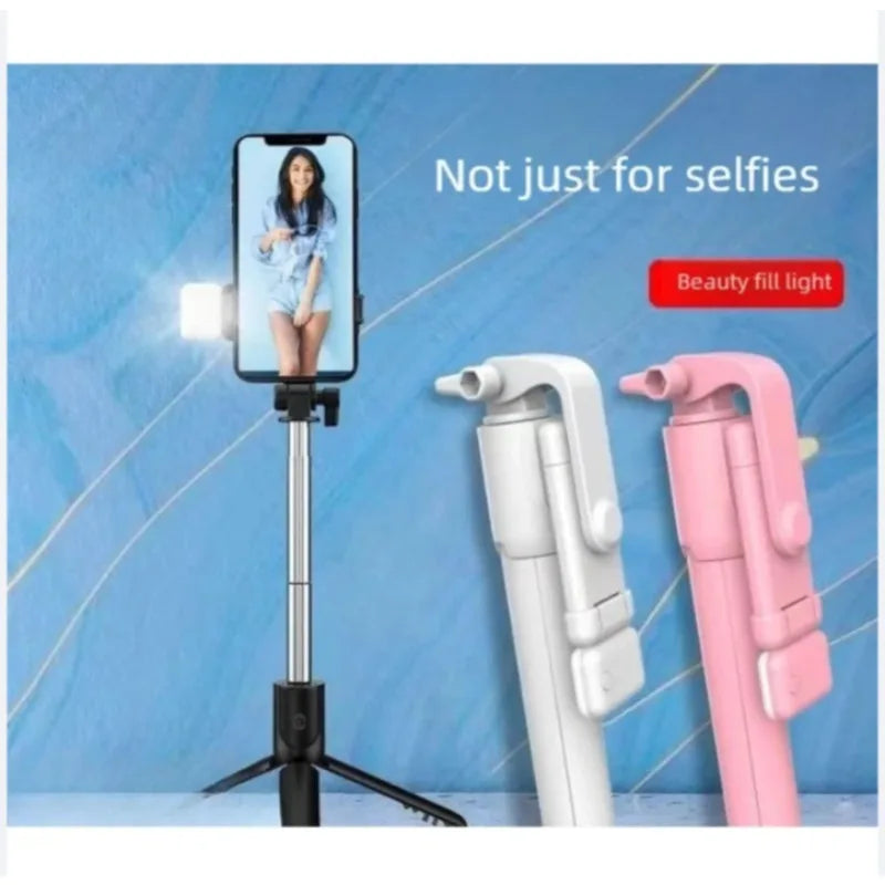 Mobile phone Bluetooth selfie stick live streaming fixed extension rod desktop stand all-in-one selfie tripod
