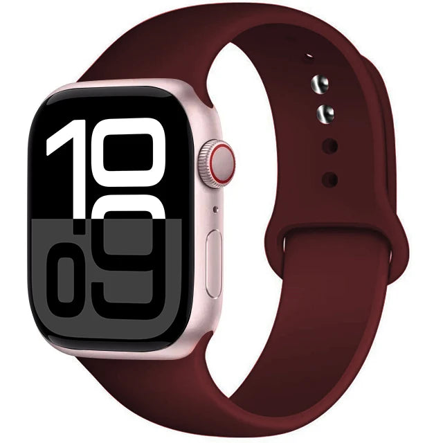 Silicone Band For Apple Watch straps 45mm 44mm 40mm 41mm 42mm-46mm sport bracelet iwatch series 8 7 6 5 SE 9 10 11 Ultra 2 49mm