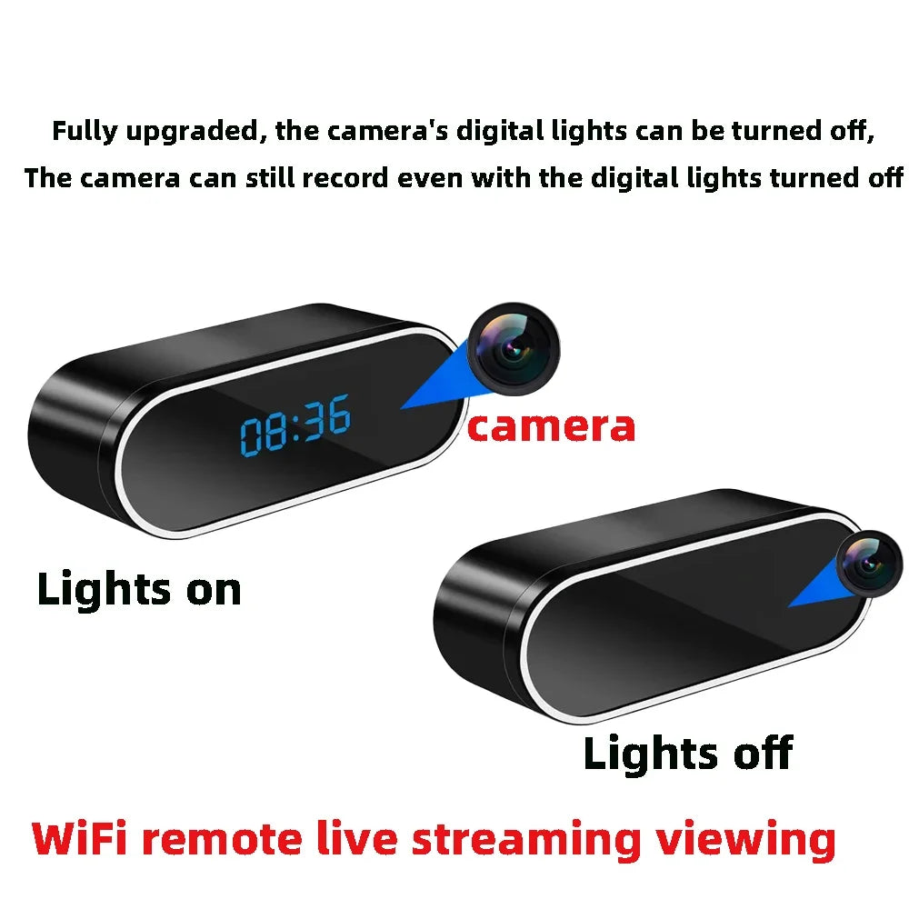 HD4K, New Wi Fi Mini Clock Camera, Upgraded Remote Viewing, Sports Detection, Infrared Night Vision, Home HD Camera