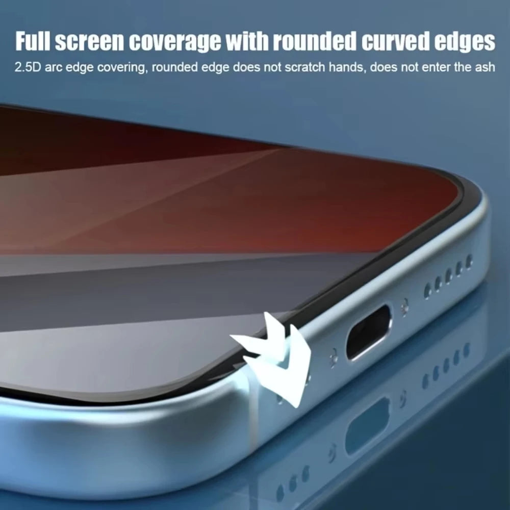 Easy Installation Privacy Screen Protector For iPhone 18 17 Pro Max 16 16e 15 14 13 12 11 XR XS 16e Air Oleophobic Coating Glass