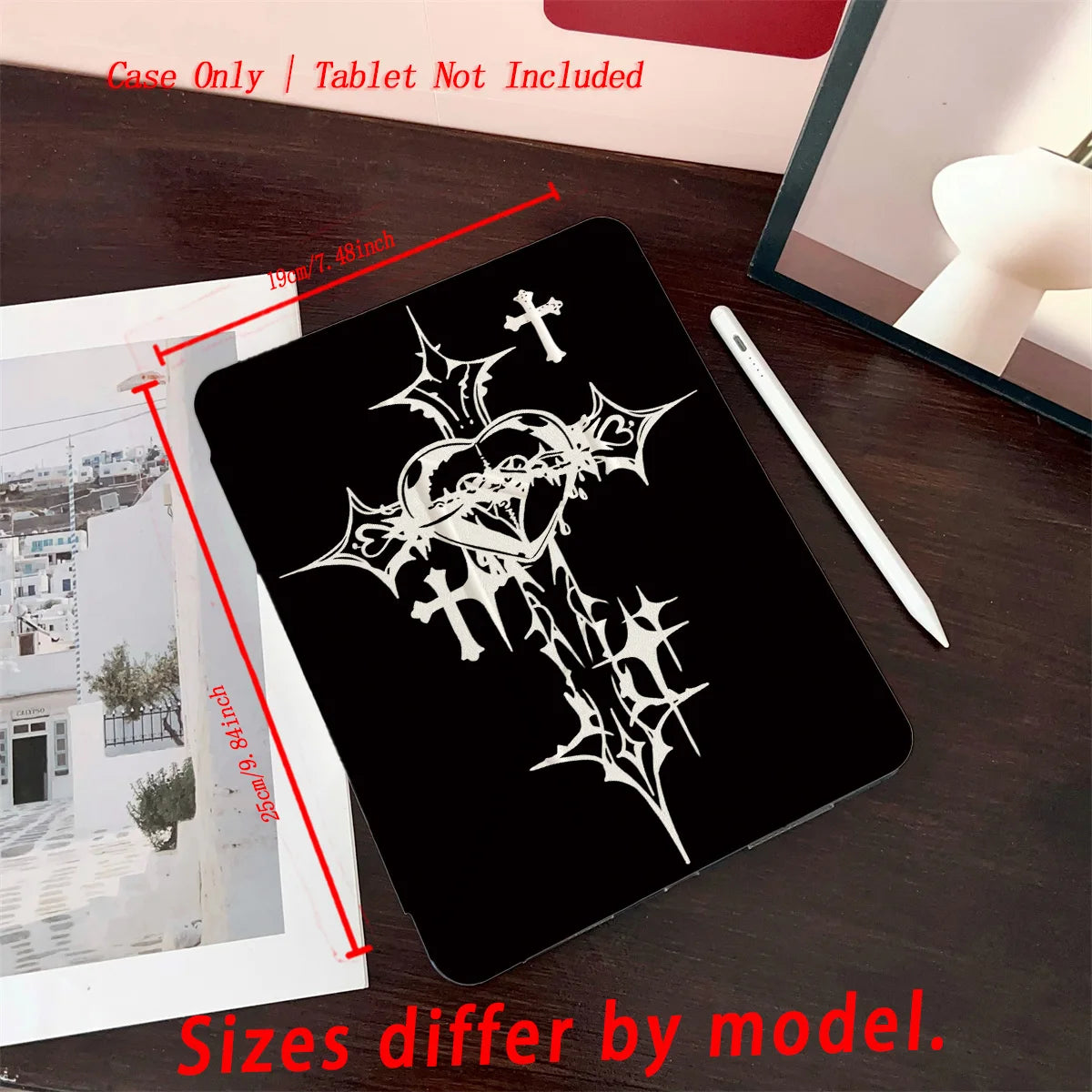 Y-Shape Foldable Stand Fresh Printed iPad Case, Auto Sleep/Wake, Fashion Minimalist Style, Fits Various Apple Models . 8 Styles
