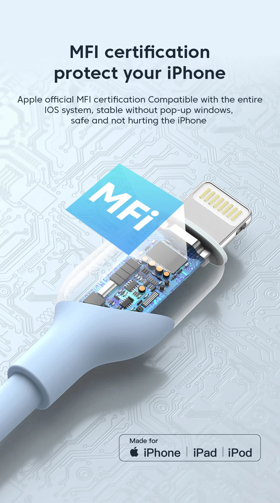 KUULAA USB C to Lightning MFi Cable for iPhone Fast Charging Cable PD 30W USB Type C For iPhone 14 13 12 11 Pro Max X XS XR 8
