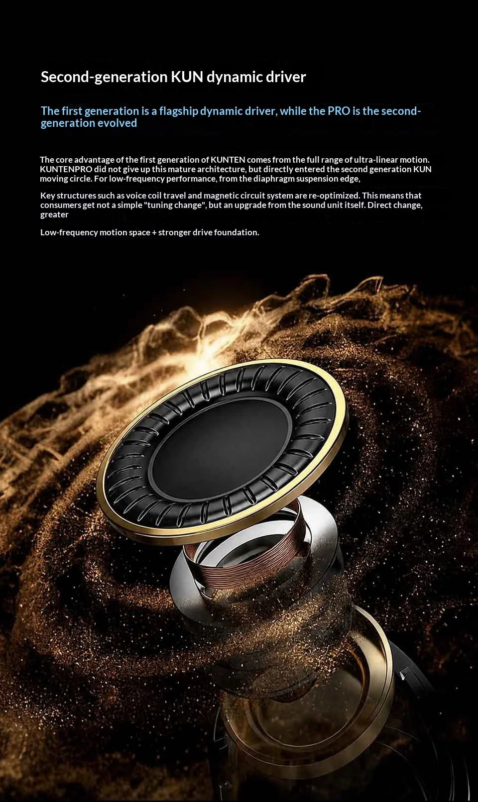 GK KUNTEN PRO HiFi In Ear Earphones Second Generation Dynamic Driver Long Stroke Bass Wired Headset For Music Audiophile