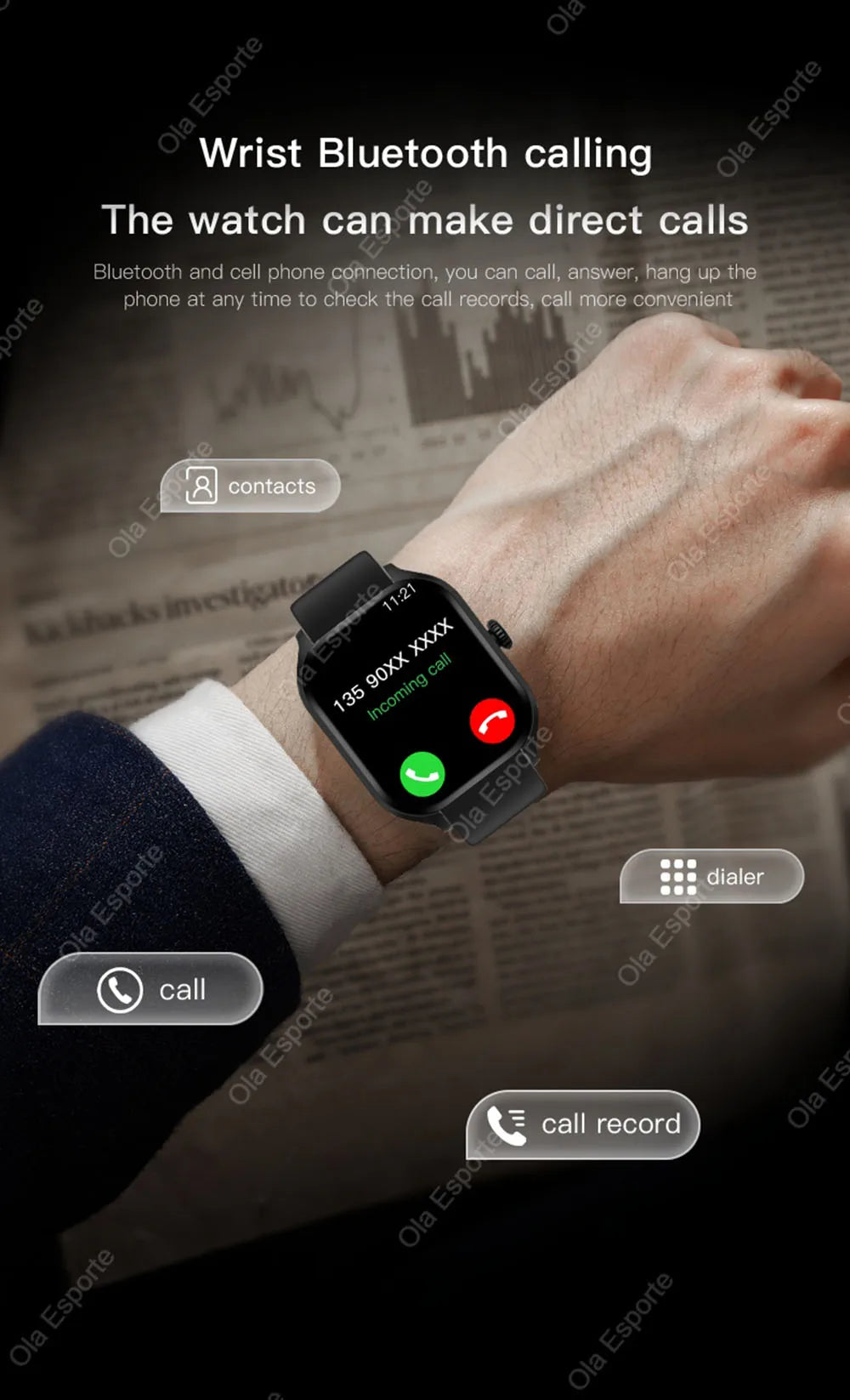 2026 New Smart Watch For Android IOS 2.01Inch Color Screen Bluetooth Call Blood Oxygen/Pressure Monitoring SmartWatch Women HT30