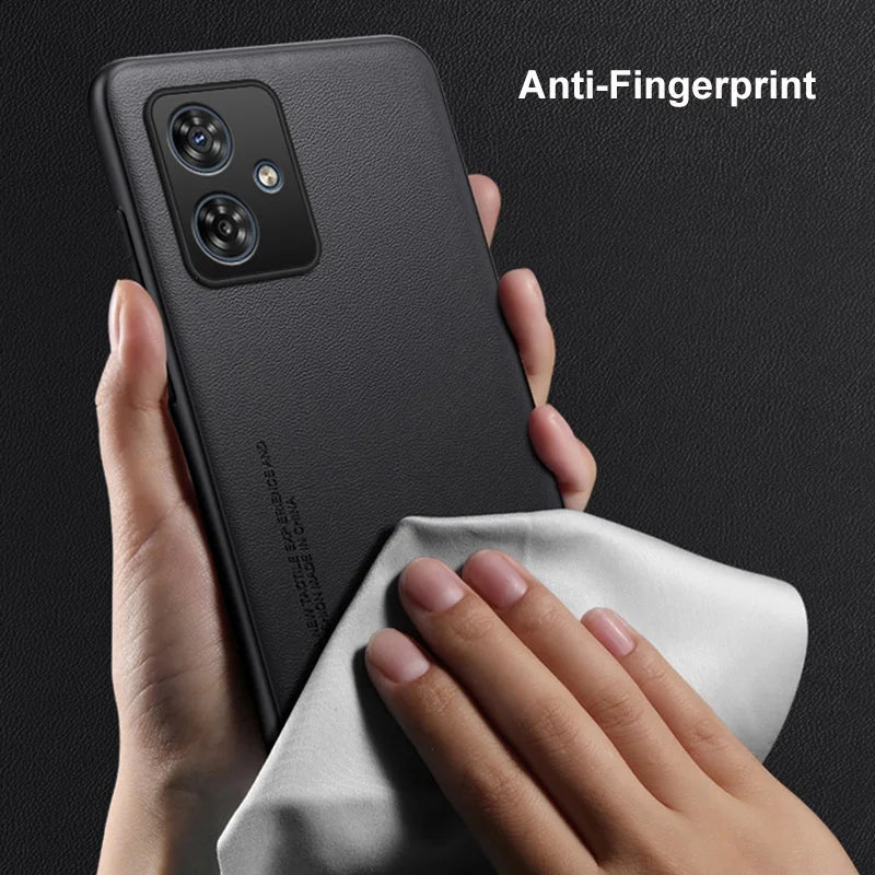 Luxury PU Leather Case For Motorola Moto G54 G64 Back Cover Matte Silicone Full Protection Phone Case For Motorola G64 G54 5G