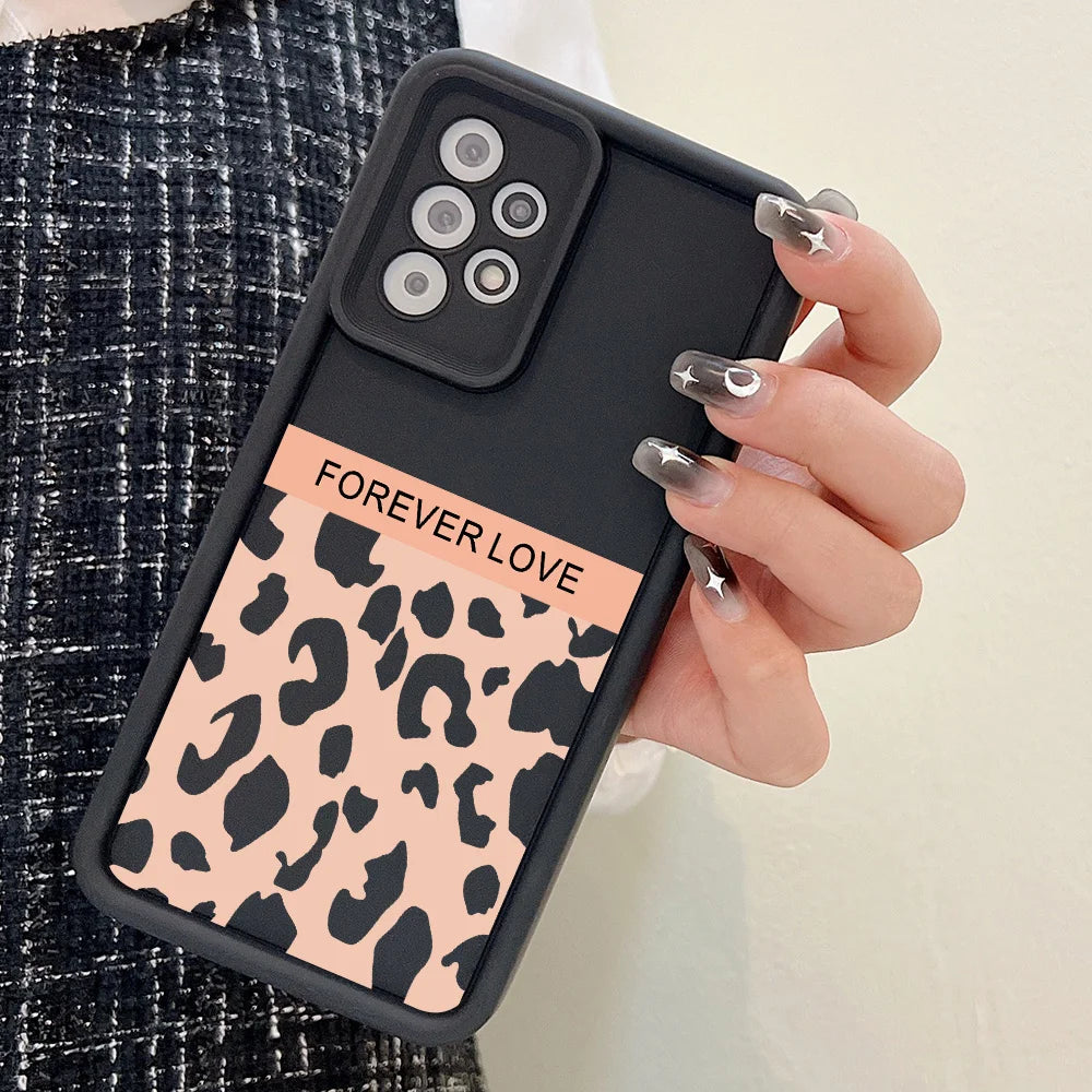 Leopard Pattern Case For Samsung Galaxy S25 Ultra Case Samsung S26 Ultra S24 FE S25 Plus S23 S22 S21 S20 FE A73 5G Cases Cover