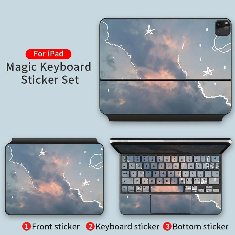 Suitable For Magic Keyboard Skin Sticker 2025 iPad Pro M4 11/13 Inch iPad A16 11in iPad Air M2/4 11 Tablet Sticker Full Decal
