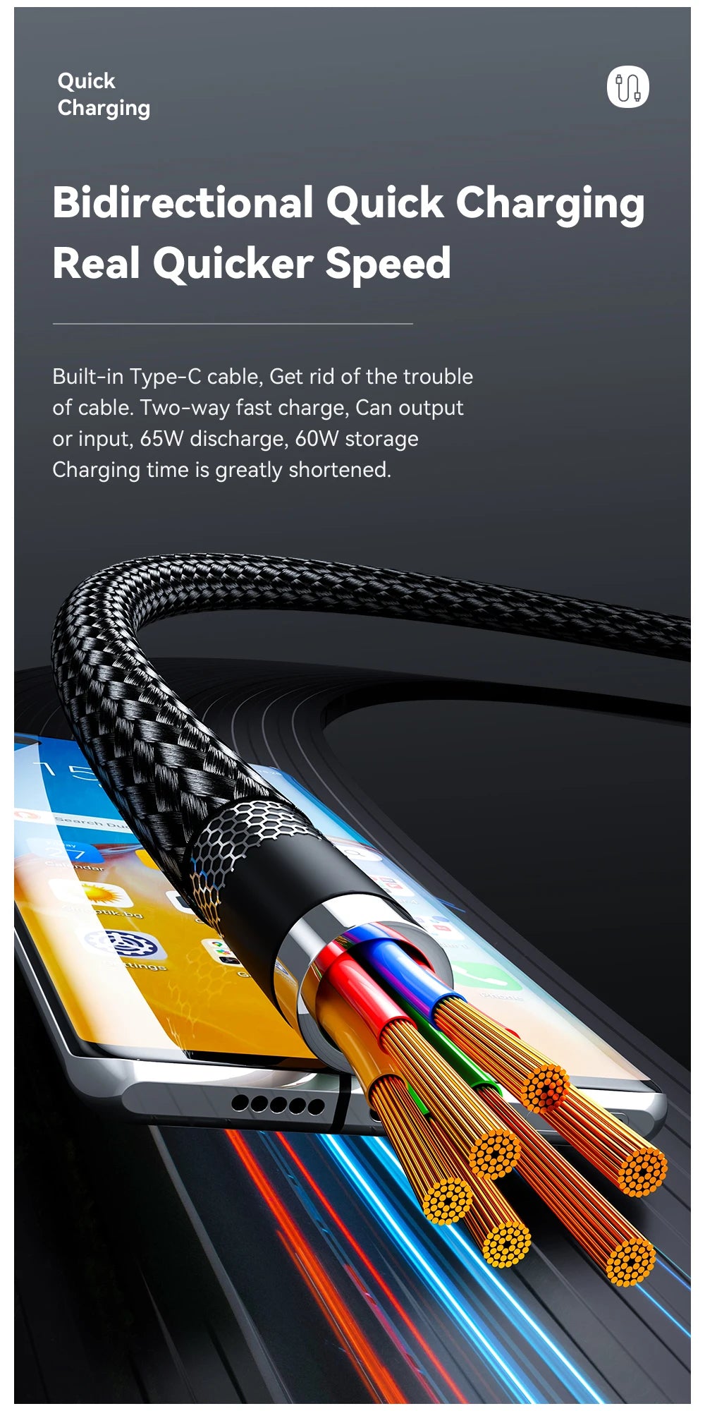 Essager PD100W USB Type C Cable 90 Degree 5A Fasting Charing For iPhone Xiaomi Samsung Huawei Laptops LED Digital Display Cable