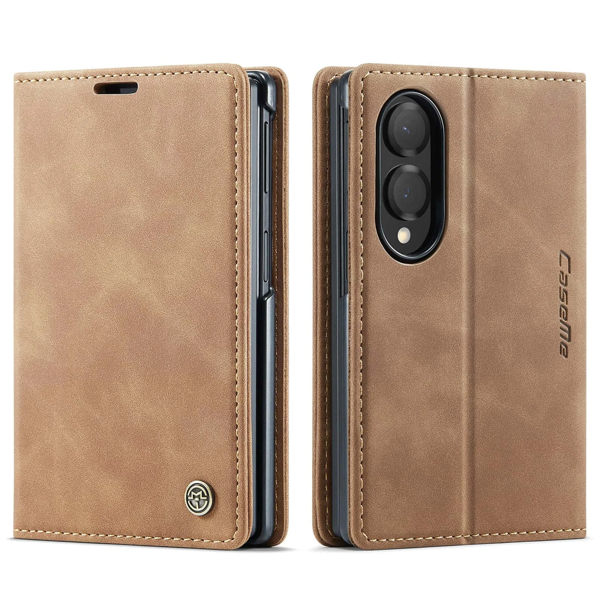 Shockproof Leather Case for Samsung Galaxy Z Fold 8 Flip Wallet Folio Card Holder Magnetic Clasp Protective Cover with Stand