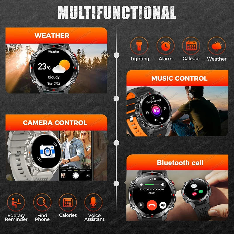 2026 New GPS Map Navigation Smart Watch Men Women Amoled Screen 3ATM Waterproof Sport SmartWatch Compass NFC BT Call Watches Men