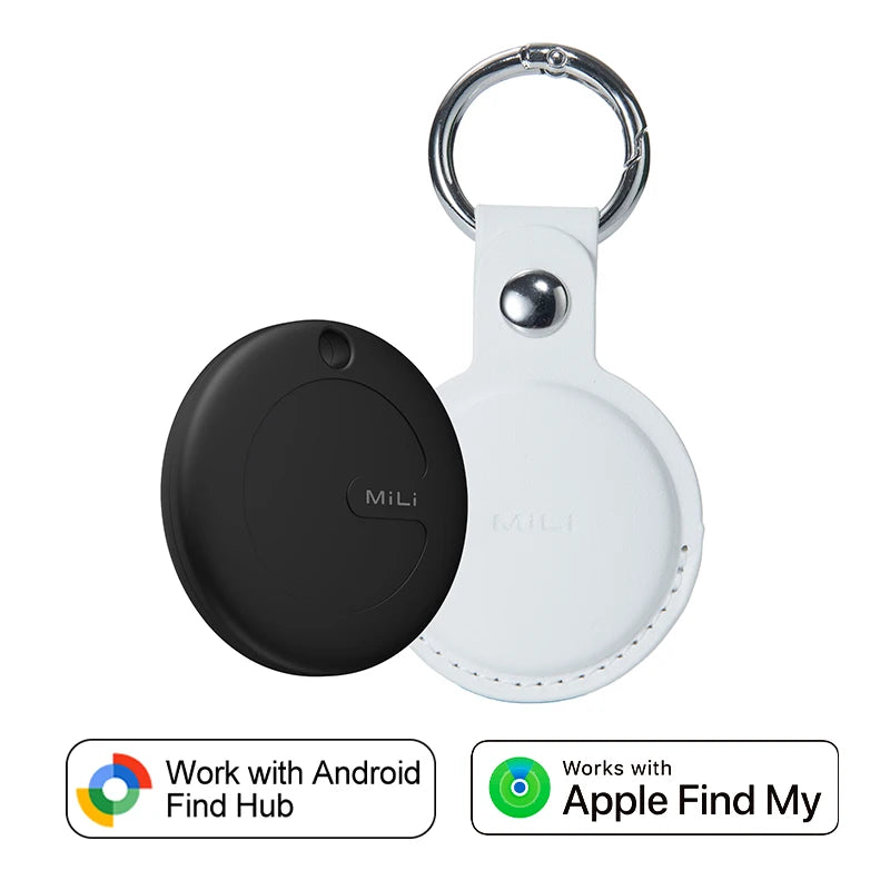 Dual System MiLi MiTag Smart Location Tag Bluetooth GPS Tracker Locator Keys Finder Works With Apple Find My & Google Find Hub