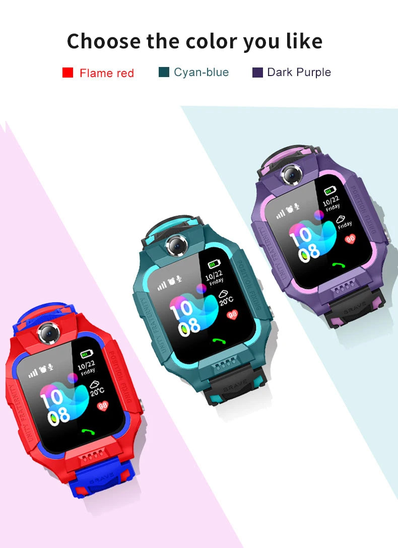 2026 New 2G Kids Smart Watch Sim Card Call HD Camera GPS Location SOS IP68 Waterproof LED Flashlight Smart Watch Boys Girls Ht23