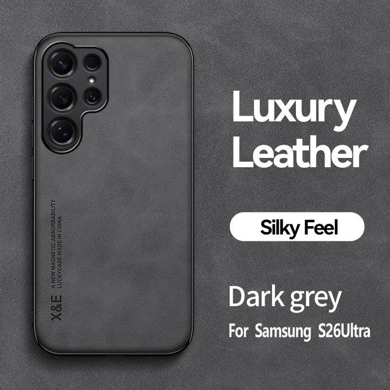 Magnetic Leather Protect Phone Case For Samsung Galaxy S26 S25 S24 S23 S22 Note 20 Ultra Plus S26FE S25FE S24FE Case Back Cover