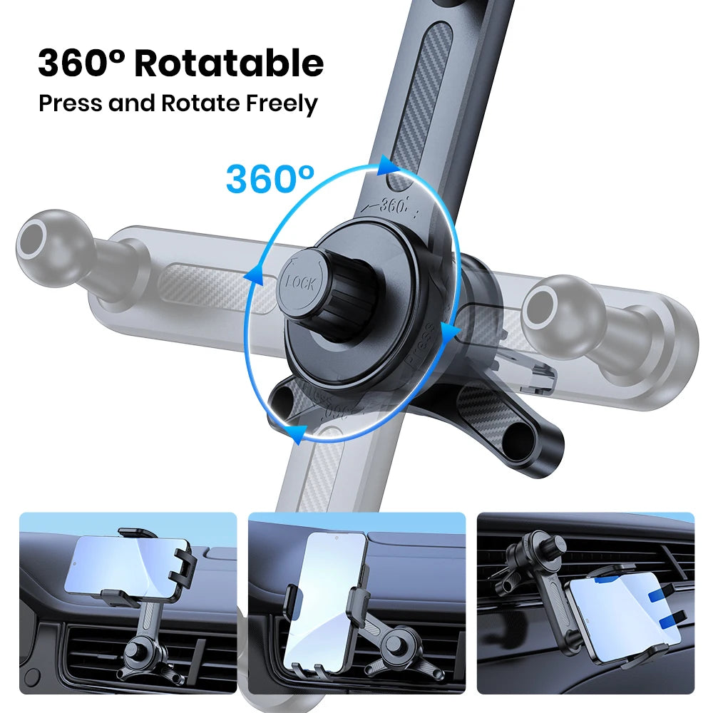TOPK Car Phone Holder Air Vent Mount for Big Phones Thick Case Friendly iPhone 15 14 13 Pro Max Samsung S24 S23 Ultra Heavy Duty