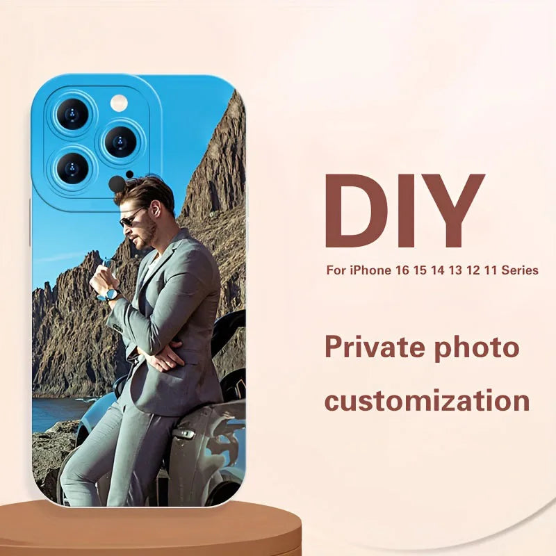 Customized transparent Soft Phone Case for iPhone 17 Air 16 15 14 13 12 11 Pro Max 7 8 Plus XS XR Personalized Design DIY Photo