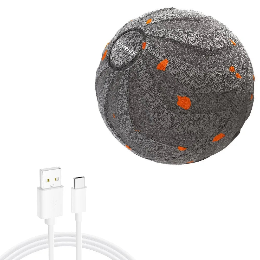 Bite Resistant Smart Dog Toy Ball Wear Resistant Durable Automatic Moving Ball Toy with Light USB Rechargeable Dog Bouncing Ball