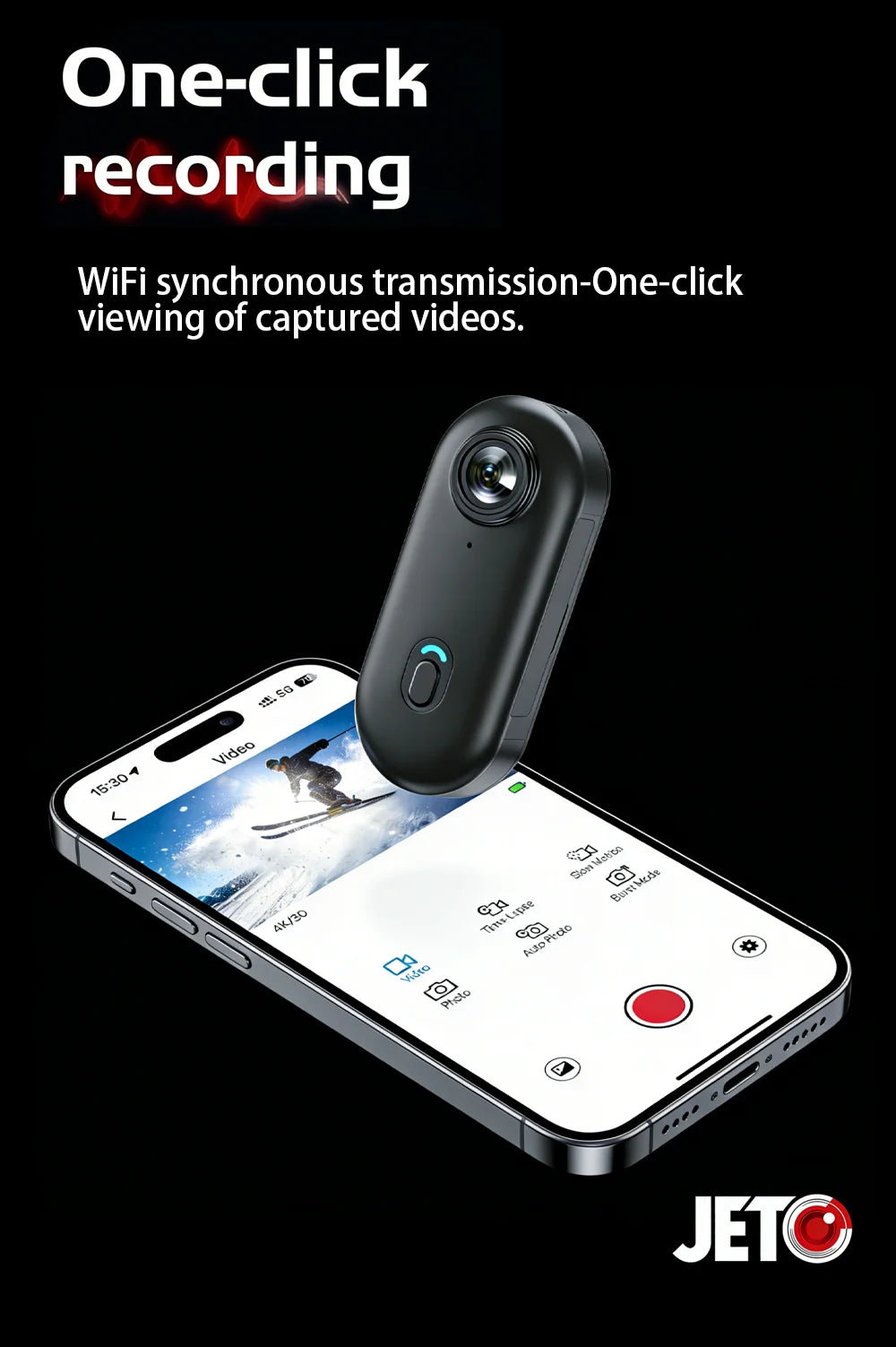 4K HD Mini Vlog Camera with WiFi Wireless Portable Action Body Cam for Sports Travel Photography Pocket Sized Video Recorder