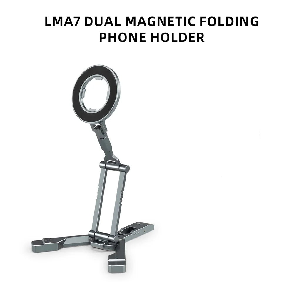 LEAPLIGHT Dual Side Magnetic Tripod Overhead Phone Holder with Hook Design Hanging Phone Tripod Stand for Iphone Android
