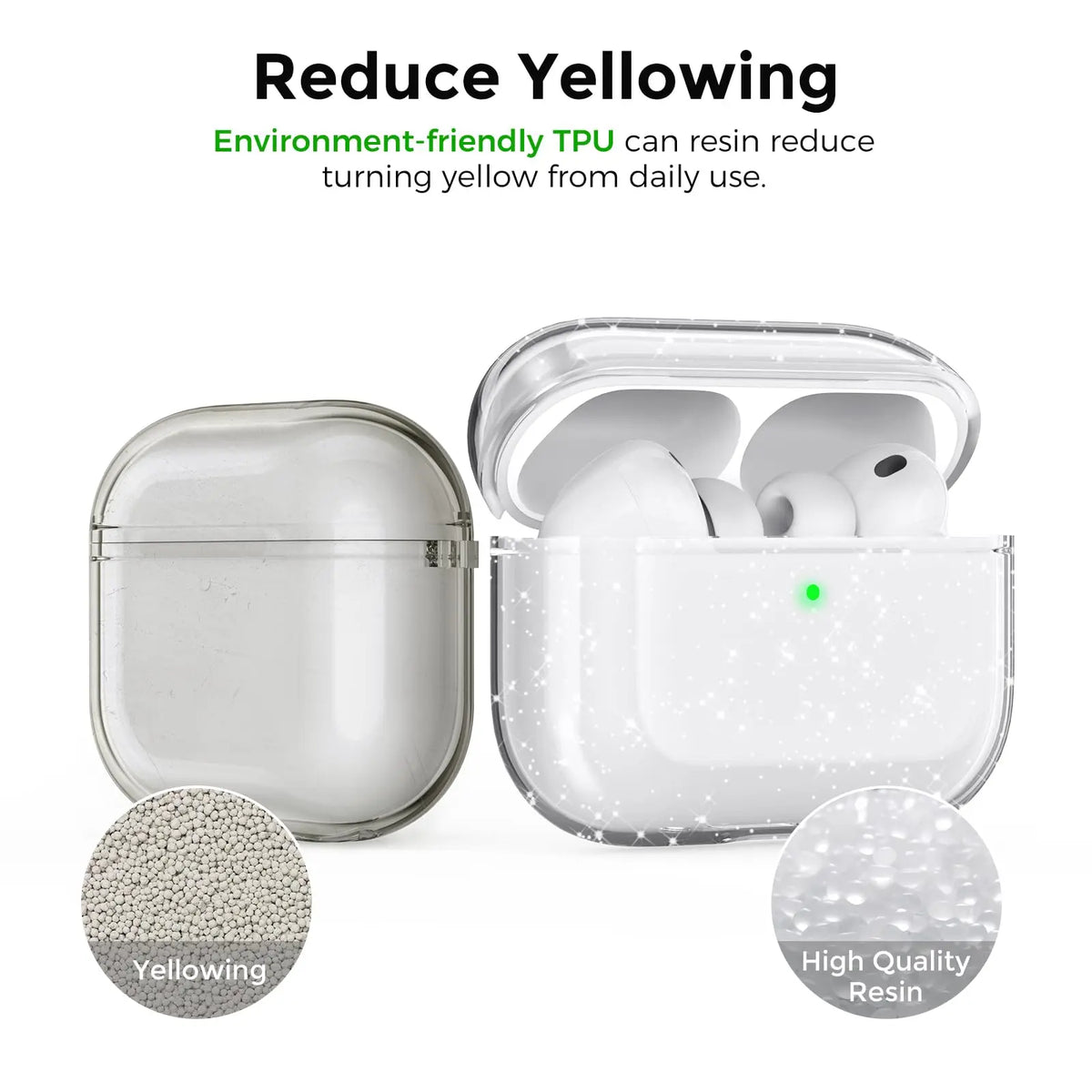 for Airpods Pro 3 Case Clear Glitter Sparkle Bling Clear Case for Airpods Pro 3 Case Cover 2025 Soft TPU Case for Airpods Pro 3