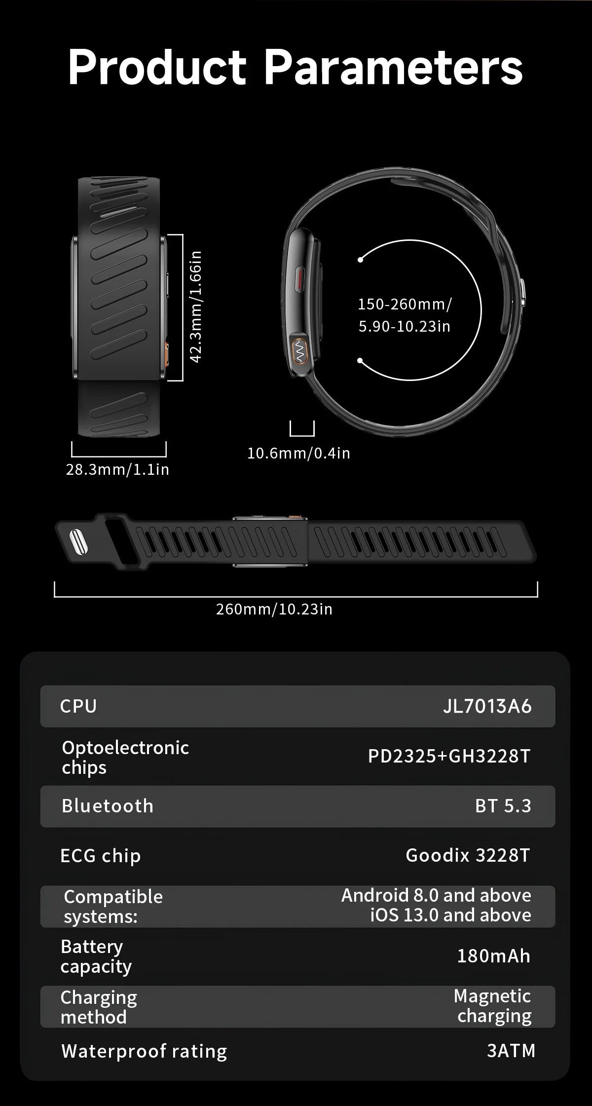 2026 New Nursing Grade Smart Bracelet VWAR MG SpO2 Blood Lipid Uric Acid ECG+PPG Waterproof NO Screen Band Sport Fitness Tracker