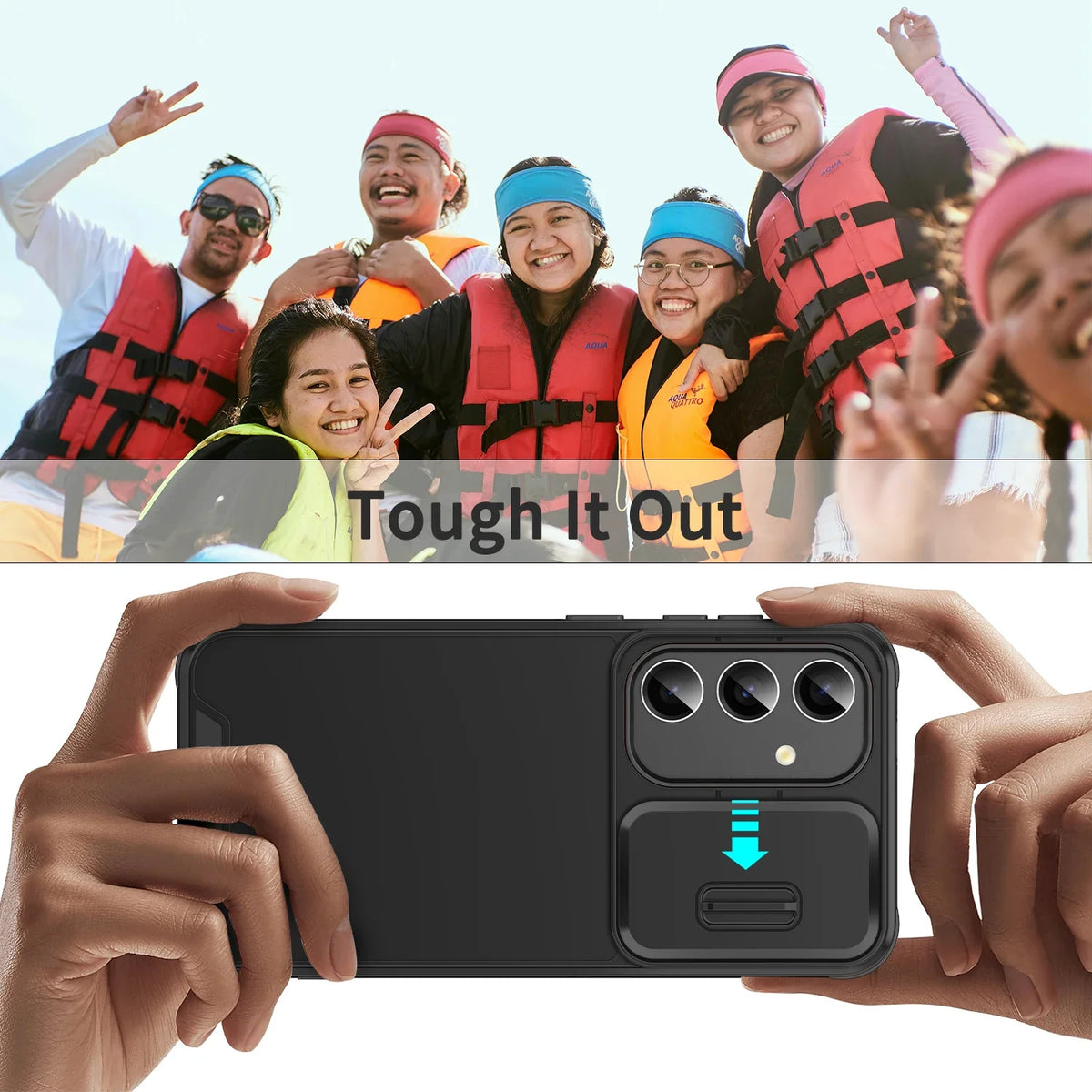 Luxury Shockproof Armor Phone Case For Samsung Galaxy S26 S25 Edge S24 S23 S22 Ultra FE Plus Slide Camera Protection Back Cover