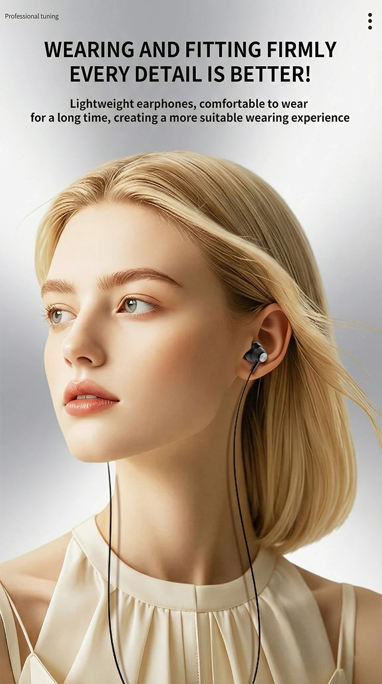 USB Type C Wired Earphones HiFi Stereo Surround 3.5mm in Ear Wired Headphones For Samsung Galaxy S26 S25 S24 Ultra Wired Earbuds