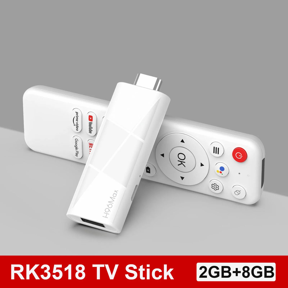 2026 H96 MAX RK3518 Android14 Smart Mini TV Stick Wifi6 BT5.4 4K HD 3D Quad-Core Google Voice Assistant Home TV Box Media Player