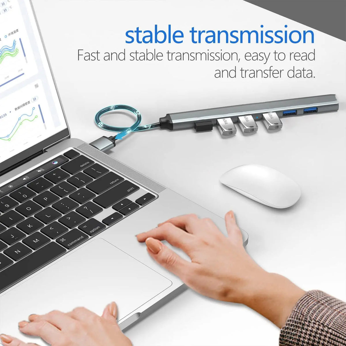 USB HUB Dock 3.0 7 Port USB 2.0 3.0 Hub Multi Splitter Adapter OTG Type C HUB For Lenovo HUAWEI Xiaomi Macbook Aluminum Alloy