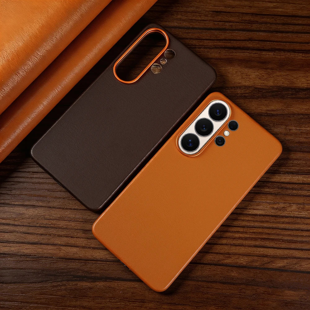 For Magsafe Premium Leather Case for Samsung Galaxy S26 Ultra S26Ultra S26Plus S25 Plus S25Ultra Phone Case Cover Magnetic Coque