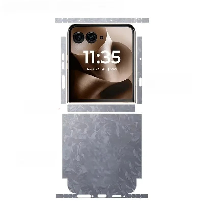 Colorful Anti-Scratch Phone Skin For Motorola Razr 40 50 Ultra Back + Hinge Decal Matte Film For Moto Razr 40 50 Decal Sticker
