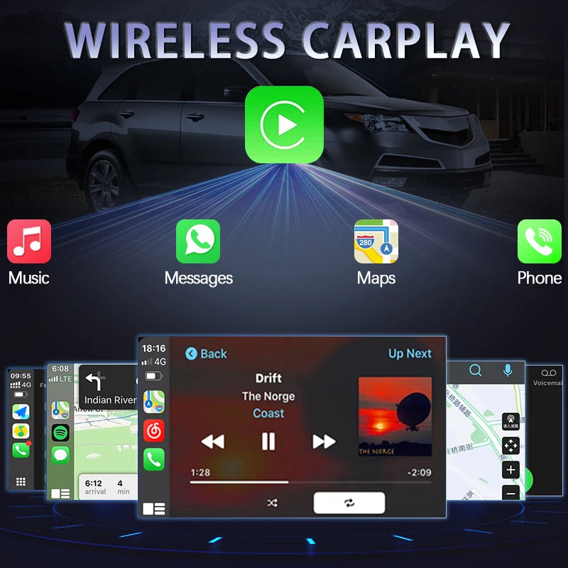 Car Wireless Android Auto Apple CarPlay Tv Box For Acura RDX TLX ILX RLX MDX YD3 Radios Smart System Upgraded OEM Screen Camera