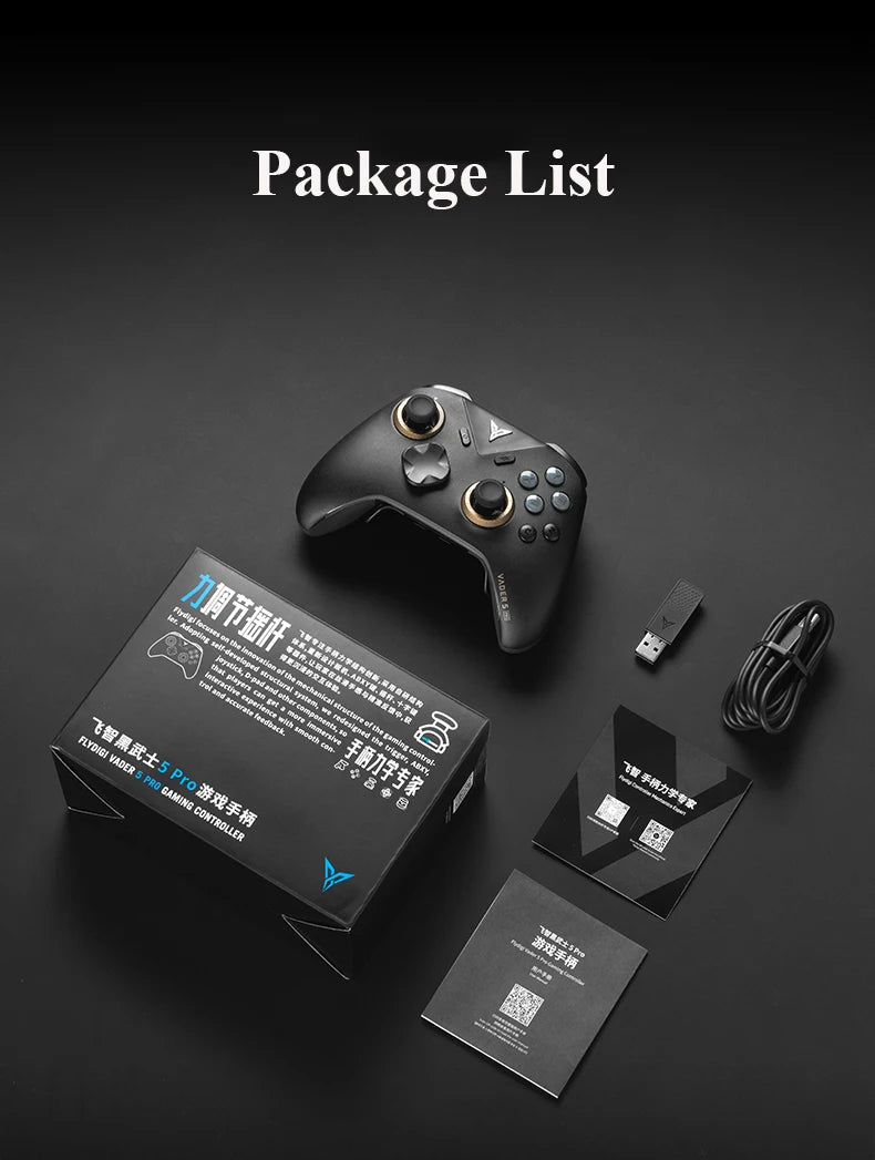 Original Flydigi Vader 5 Pro Gaming Controller Athletic Elite Handle Wireless Gamepad with Hall Rocker for Mobile NS TV PC
