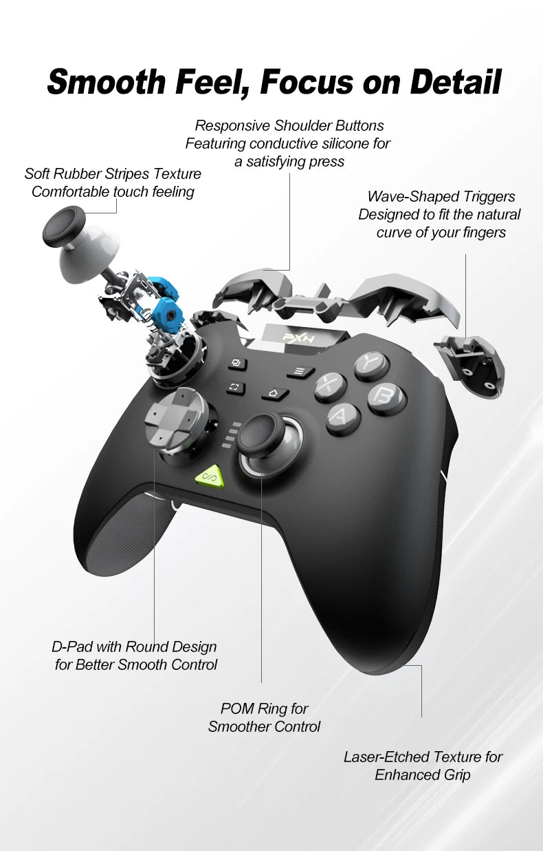 Pink Game Controller, Original PXN P5 Controller Supports Switch, iOS, Android, Computer PC, Built-in 2.4G Receiver