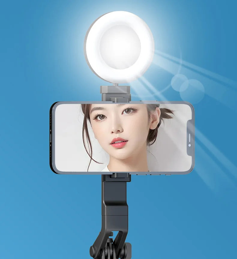 A14 Bluetooth Selfie Stick 1.8M Aluminum Alloy Tripod Stand with One-Key Pop-Up for Phone Live Streaming and Photography