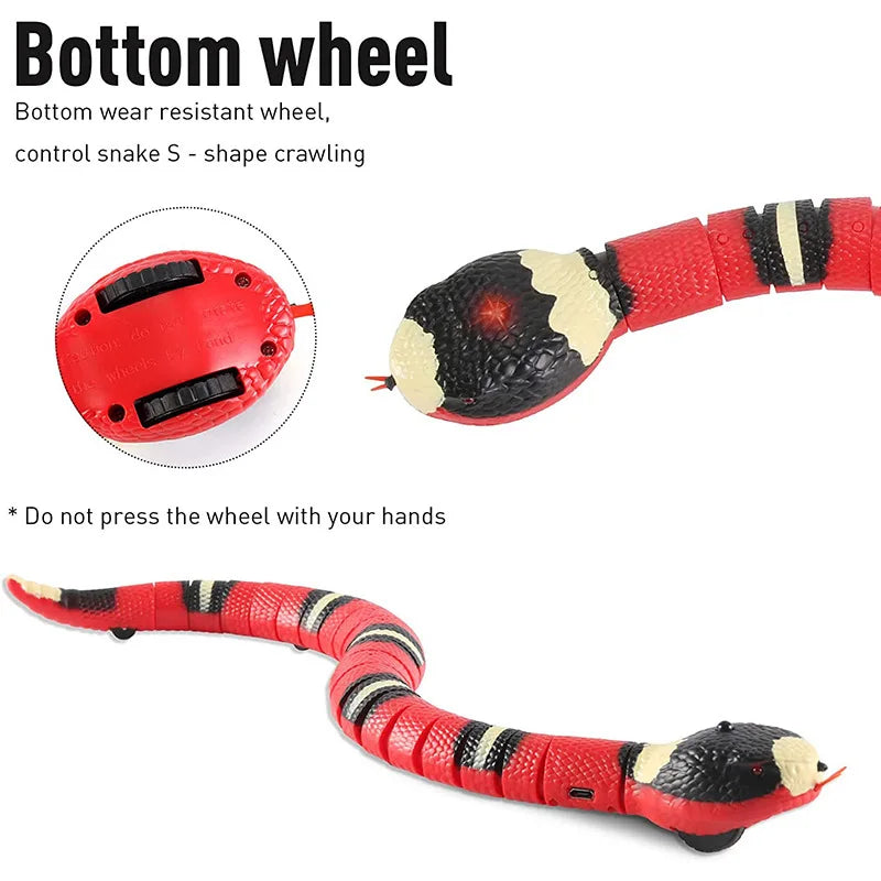 Smart Sensing Snake Interactive Cat Toys Automatic Cats Toys USB Charging Accessories Kitten Toys For Pet Dogs Game Play Toy