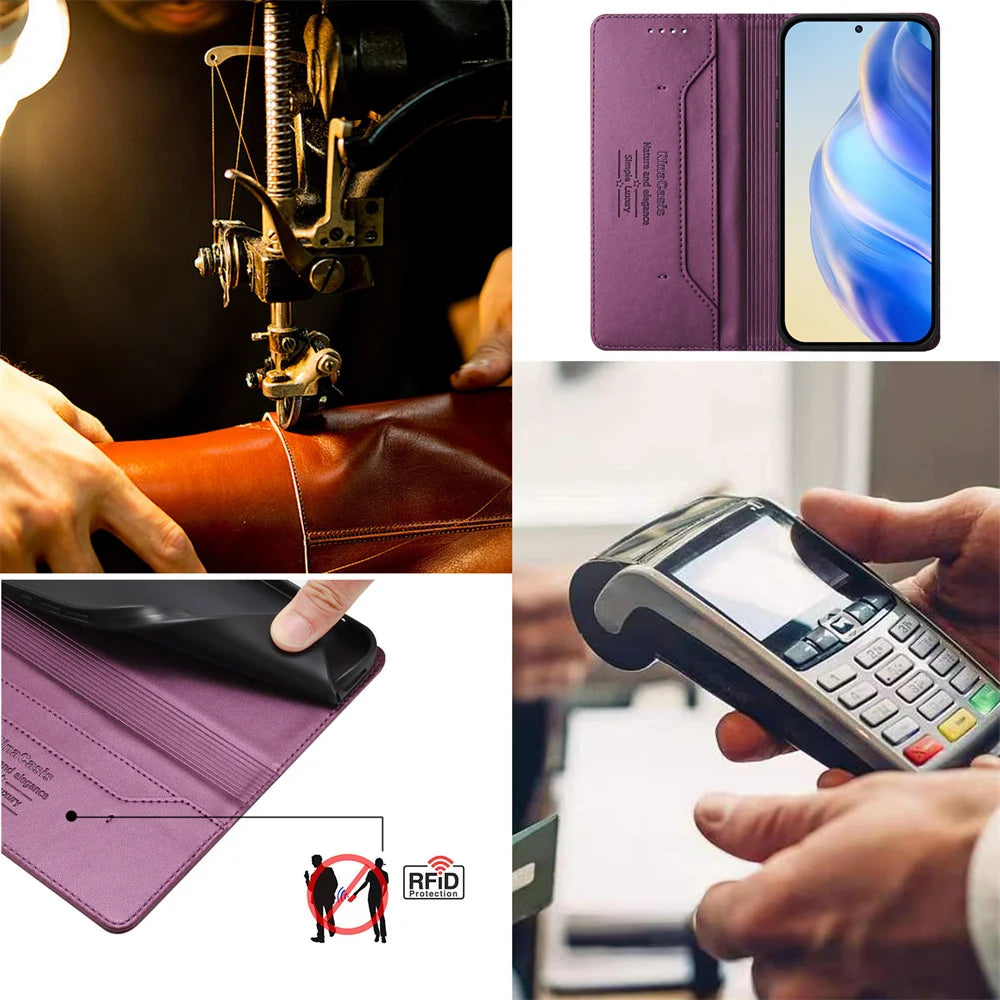 Magnetic Leather Wallet Flip Cover For Motorola Moto G84 G64 G54 G34 G24 G14 G73 G53 G23 G41 G31 G30 G20 Shockproof Phone Case