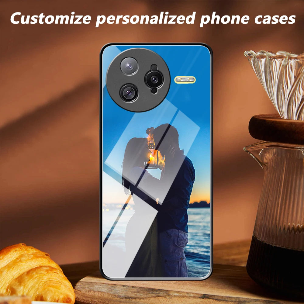 Custom Photo Mirror Glass Phone Case for Xiaomi Redmi POCO F7/F6/F5/F4/F3/F2/Ultra/Pro/GT