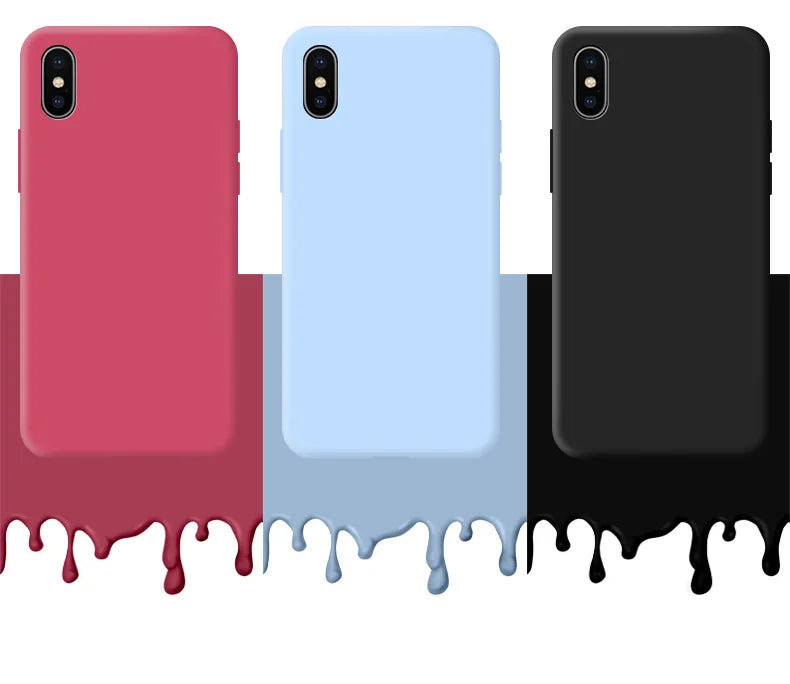 For iphone X Xr Xs Max Shockproof Liquid Silicone Protective Cover For iphone X S Max XR Case