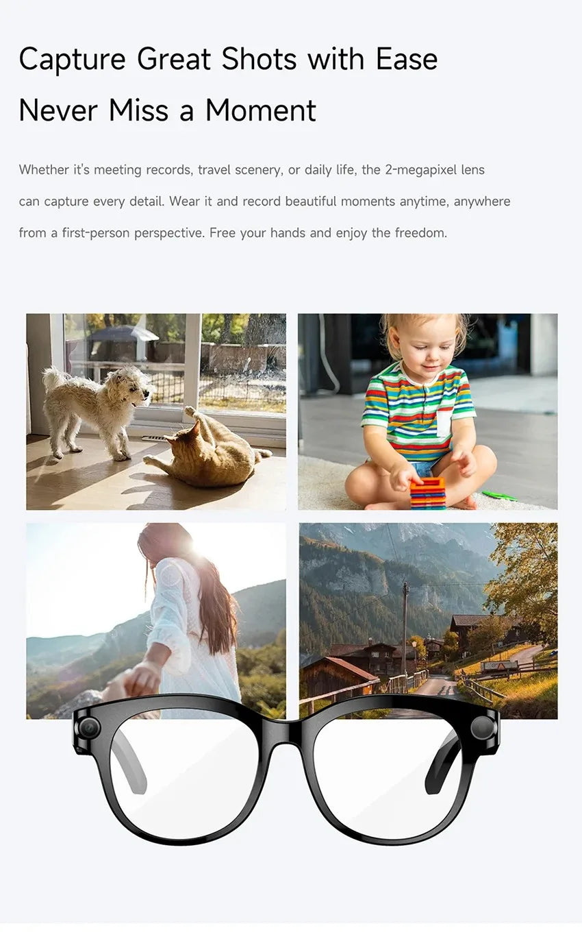 2026 AI Smart Glasses 8K Remote Control Touch Photo Camera Recording Voice Assistant Translator Wireless Bluetooth Sunglasses