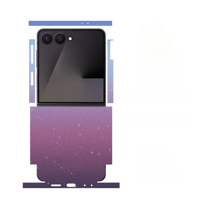 Skin For Samsung Galaxy Z Flip7 6 5 4 Back Film Sticker Full Cover Protective Decal Wrap Side Frame Back Screen Protector