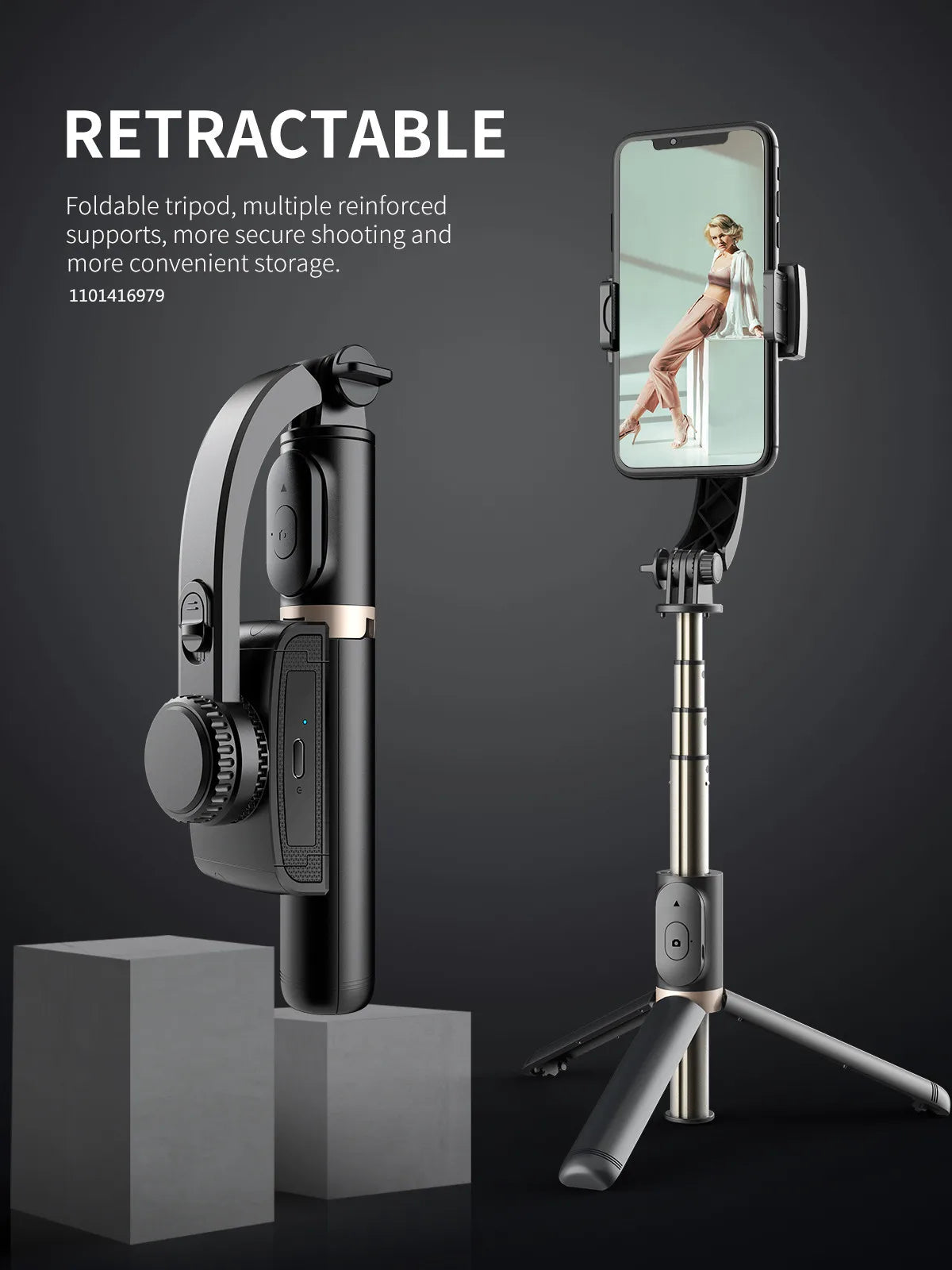 COOL DIER 2026 NEW Phone Gimbal Stabilizer Wireless Bluetooth Selfie Stick Tripod Stabilizer Holder Bracket for Smartphone Live