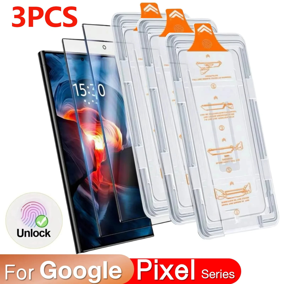 1-3Pcs Screen Protector Tempered Glass For Google Pixel 6a 7 7a 8 8a 9 9a 10 Pro XL Dust Free With Install Kit Remove Explosion