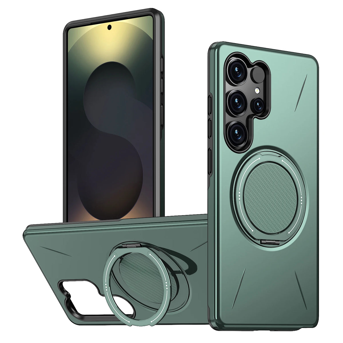 360° Folding Stand Magnetic Case For Samsung Galaxy S25 FE S24 S23 S26 Ultra Plus A56 A36 A26 A17 A07 A55 A35 A25 A14 A06 Cover