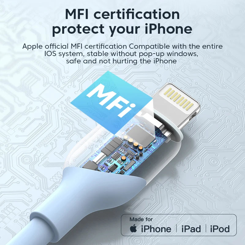KUULAA USB C to Lightning MFi Cable for iPhone Fast Charging Cable PD 30W USB Type C For iPhone 14 13 12 11 Pro Max X XS XR 8