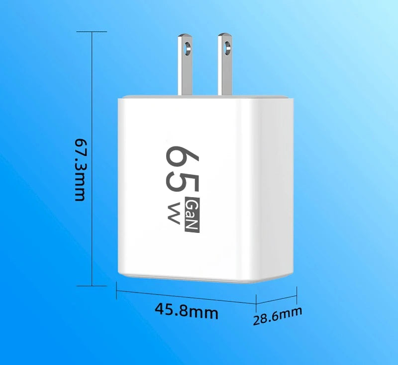 65W USB C Charger Fast Charger Phone Charger Adapter with LED Display QC3.0 EU/US/UK Plug For iPhone Samsung Xiaomi Wall Charger