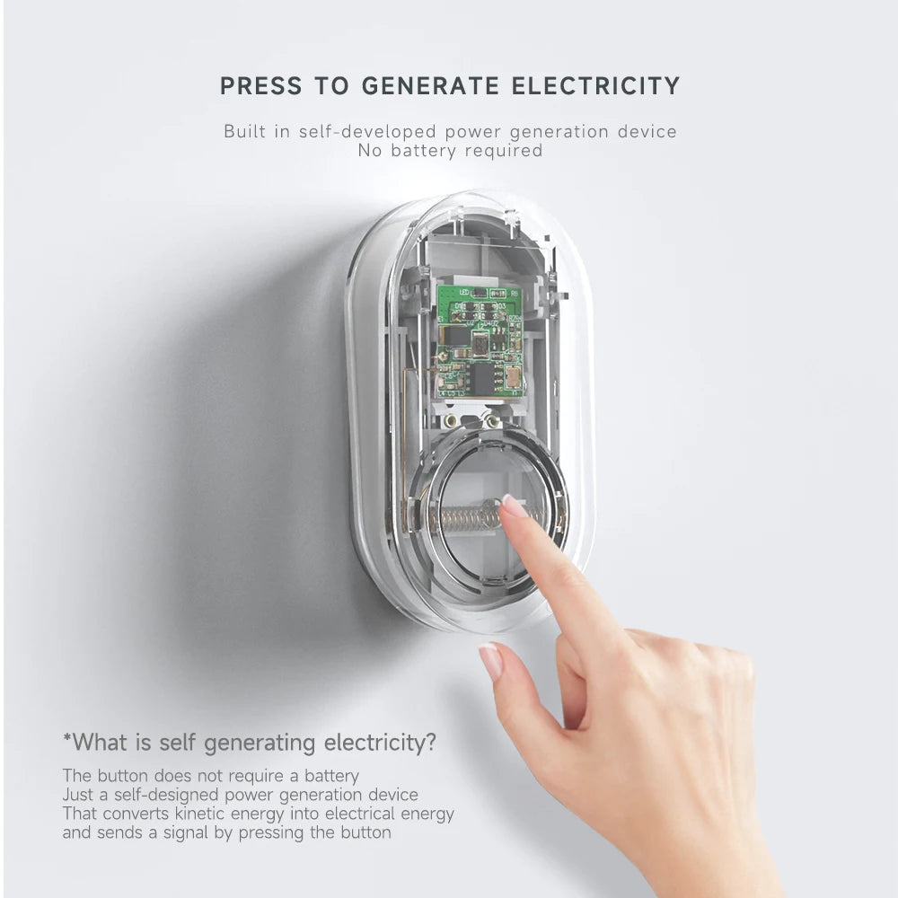 Newest Household High Volume Self Powered Wireless Doorbell US/EU/UK Plug Battery Free 60 Songs Waterproof Kinetic Door Bell