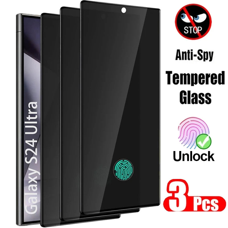 3PCS Privacy Tempered Glass For Samsung Galaxy S25 Ultra S25 Plus Screen Protector For Samsung S25 S25Ultra Anti Spy Glass