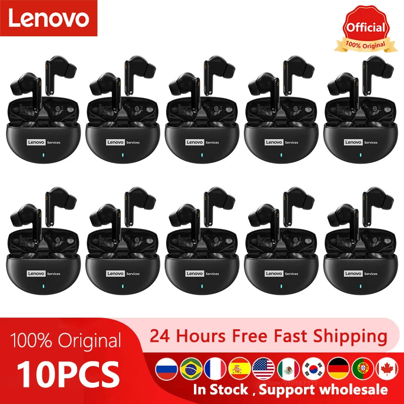 5/10PCS Lenovo LE253 Earphones TWS Wireless Bluetooth 6.0 Headphones ANC Noise Reduction HiFi Sound Gaming Sports Headset New