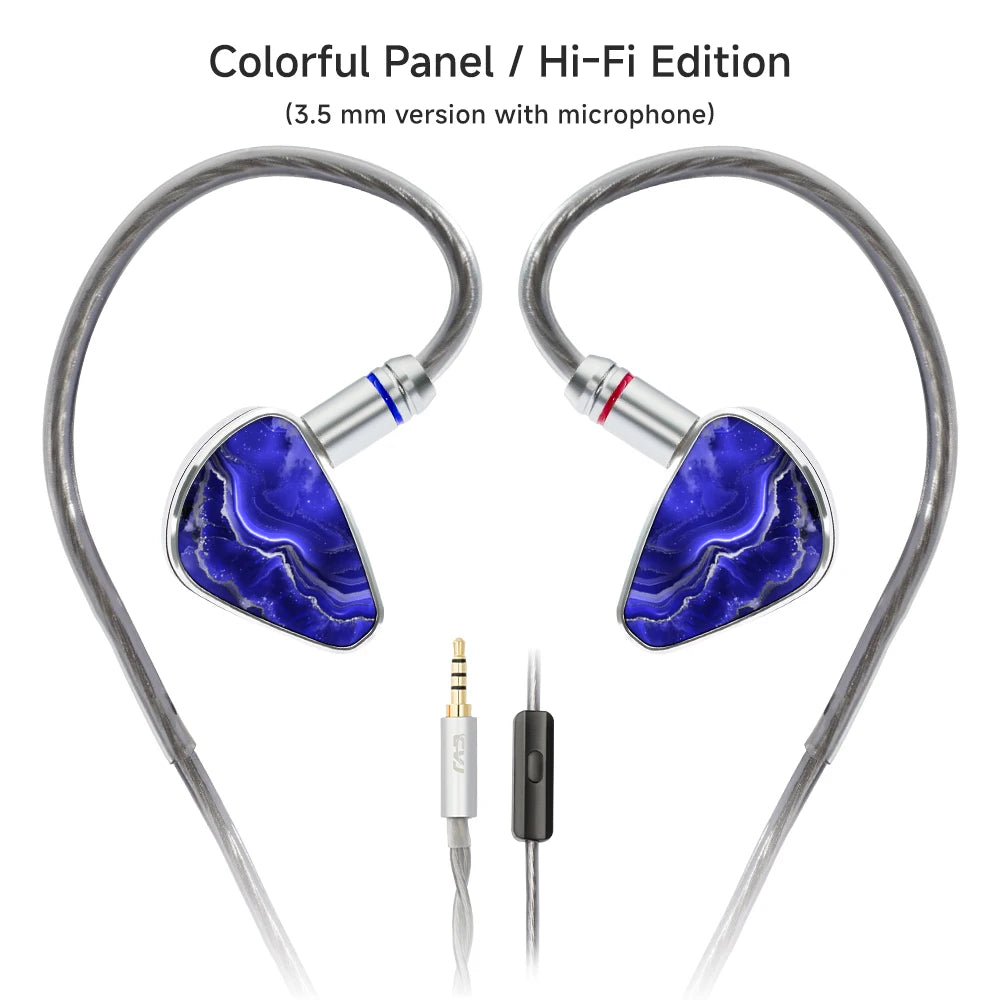 CVJ KIRA HiFi IEM In-Ear Earphones Wired Detachable Cable 3.5mm Type-C 4.4mm Balanced Earbuds For Music Gaming Anime Design