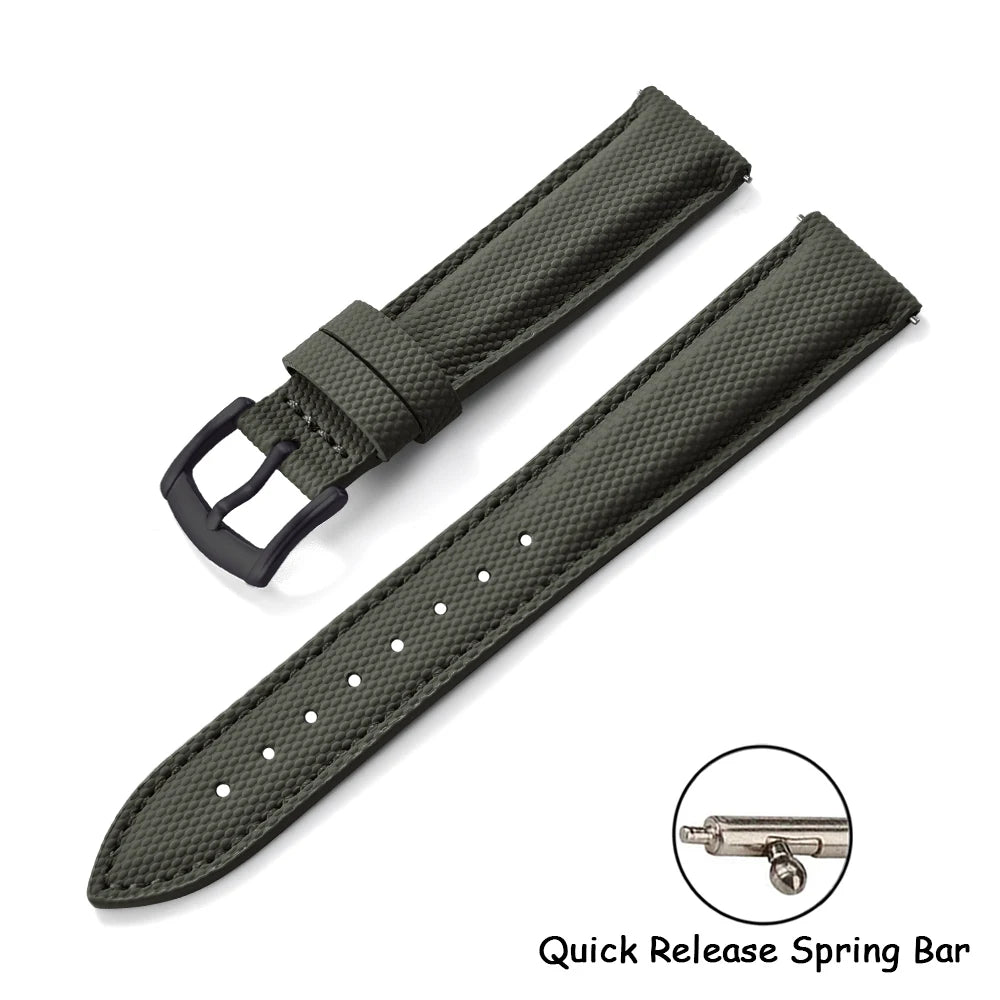 New Coated Sailcloth Strap 18/19/20/22mm Sport Fabric Waterproof WristBand Universal Accessories For Smart Watch Huawei/Samsung